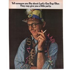 Lark Cigarette Magazine Advertisement 1969 Color Vintage Tobacciana Party